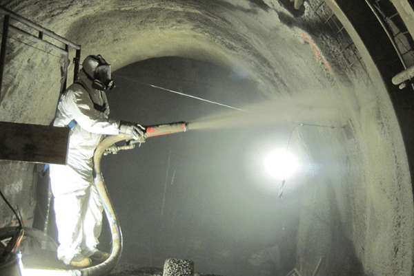 При проведении подземных тоннелестроительных работ или работ в горнодобывающей промышленности