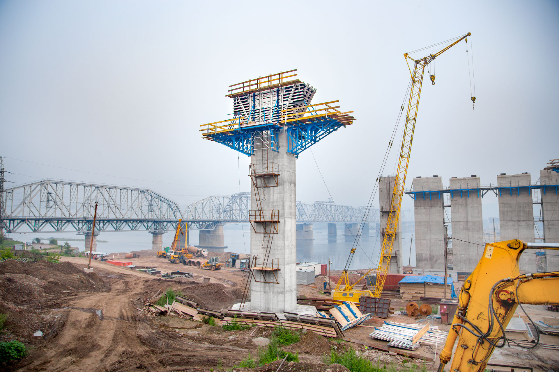 Устройство бетонных опор мостов