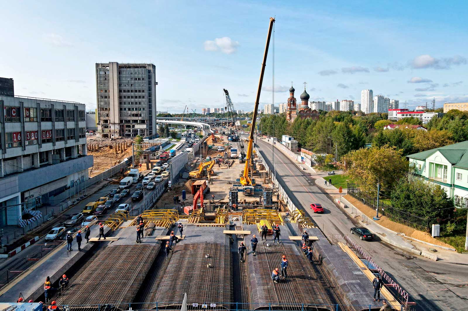 Реконструкция шоссе в Москве