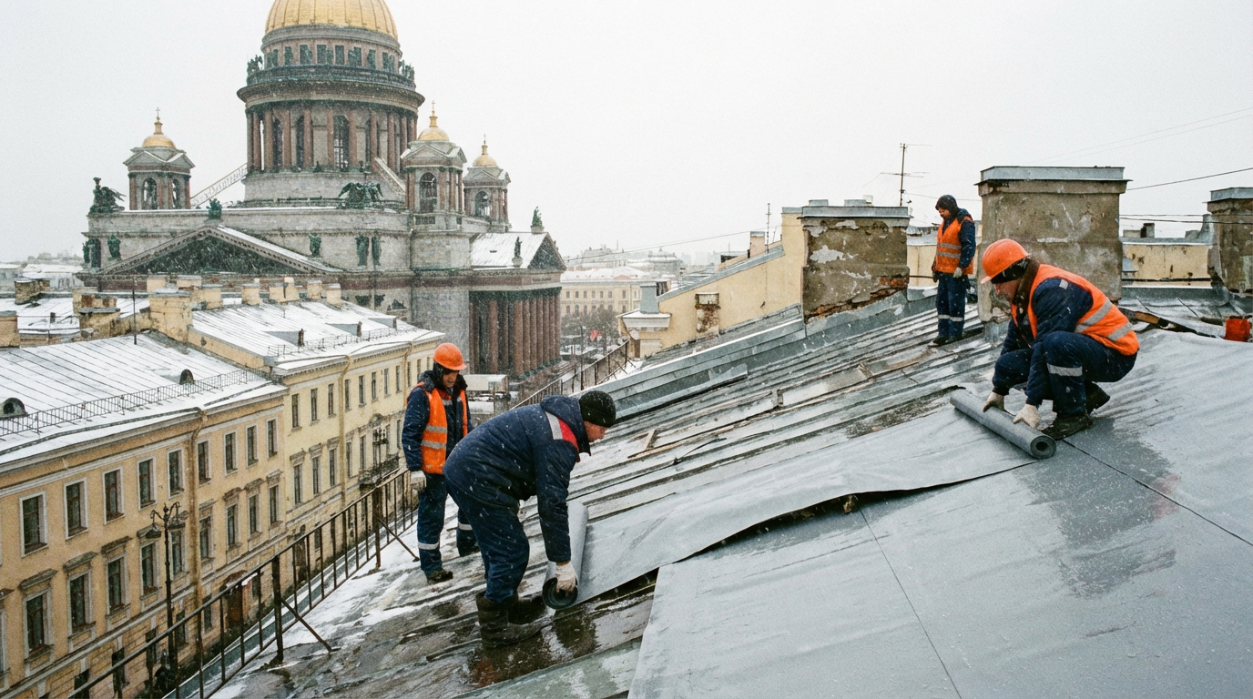 гидроизоляция кровли спб
