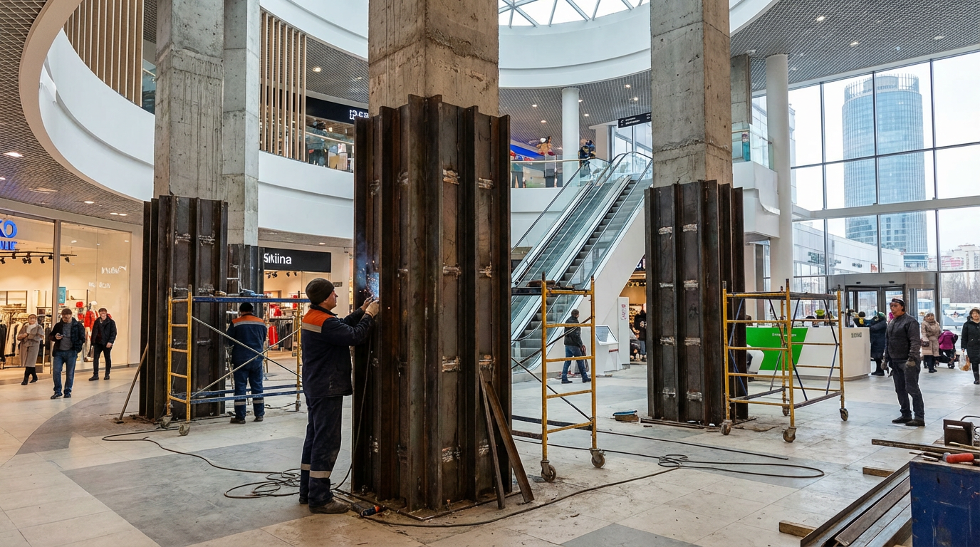 усиление колонн в тц екб