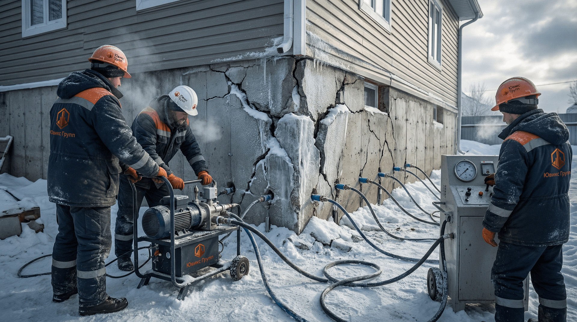 Пучение грунтов зимой