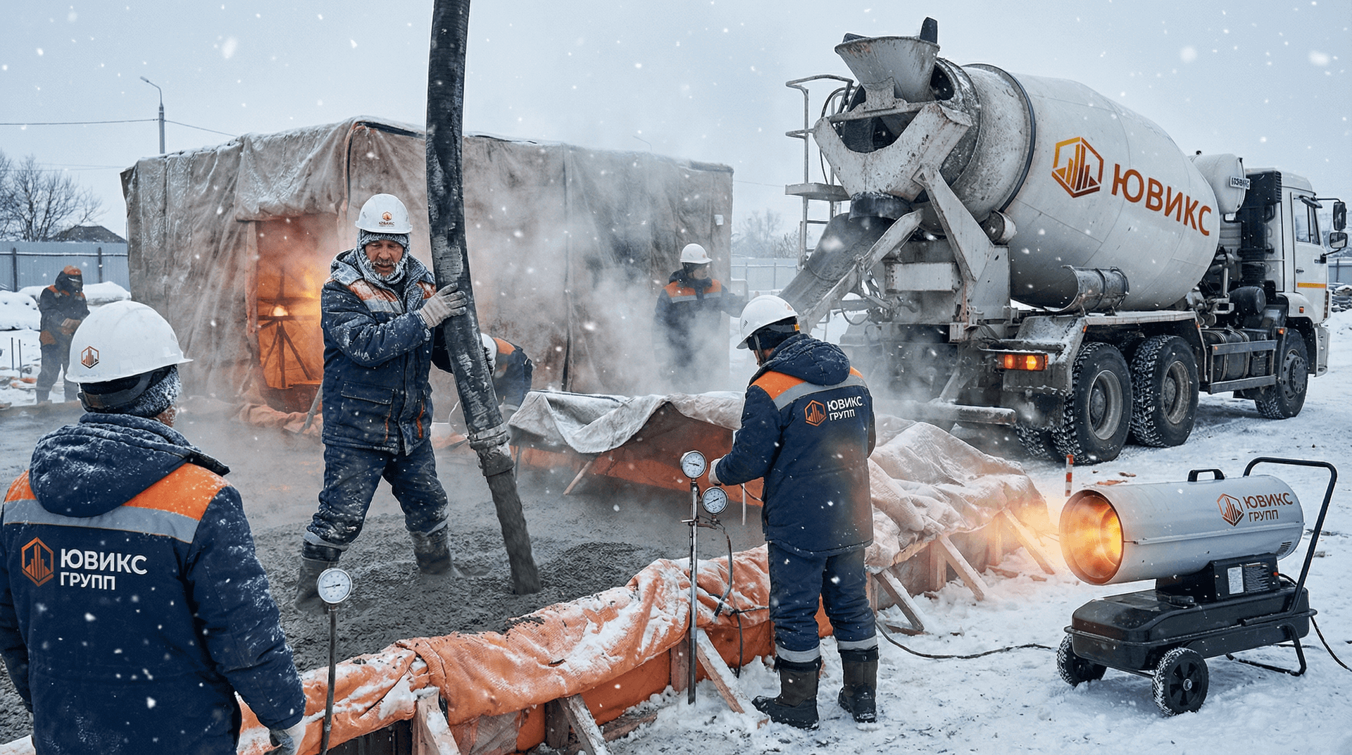 бетонирование зимой