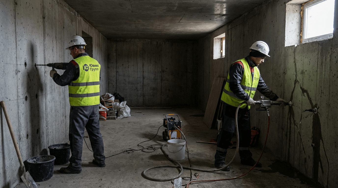 инъектирование бетонных конструкций