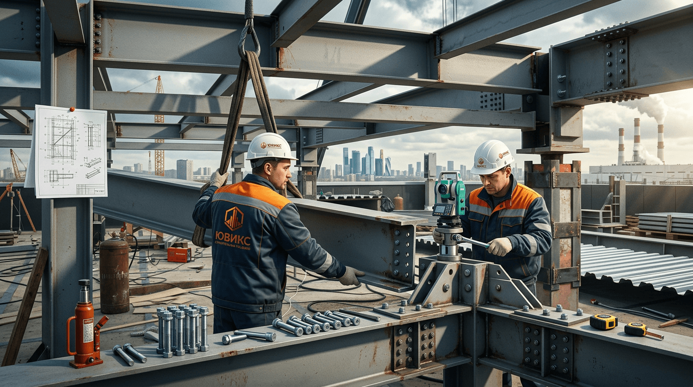 монтаж металлических строительных конструкций