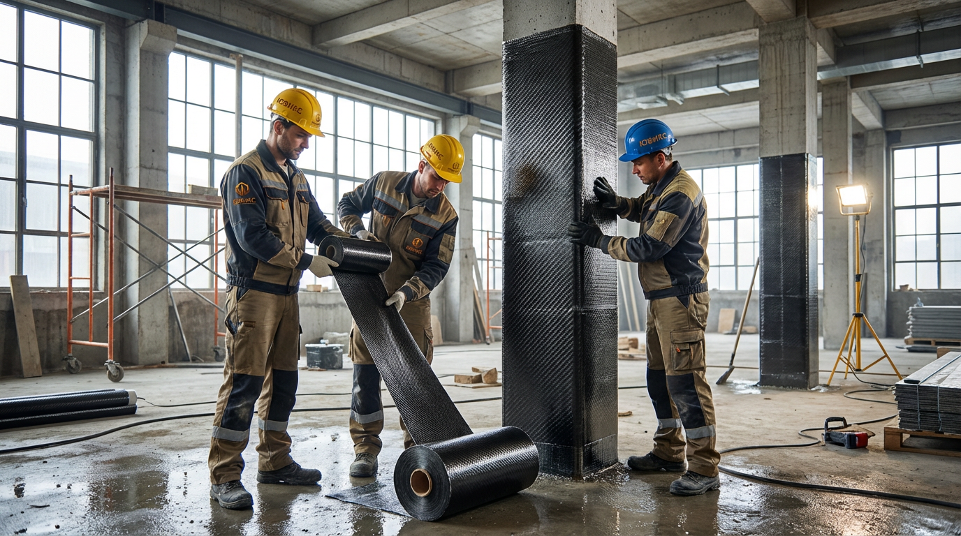 усиление строительных конструкций углеволокном